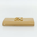 LOUIS VUITTON Vernis Portefeuille Louise Wallet Beige Dunne M61318 Auth 177174-5