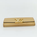 LOUIS VUITTON Vernis Portefeuille Louise Wallet Beige Dunne M61318 Auth 177174-6