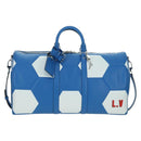LOUIS VUITTON Epi 2018 FIFA Keepall Bandouliere 50 Bag Blue M52120 Auth 177176SM-13