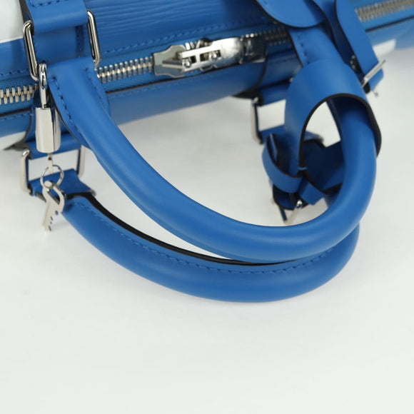 LOUIS VUITTON Epi 2018 FIFA Keepall Bandouliere 50 Bag Blue M52120 Auth 177176SM