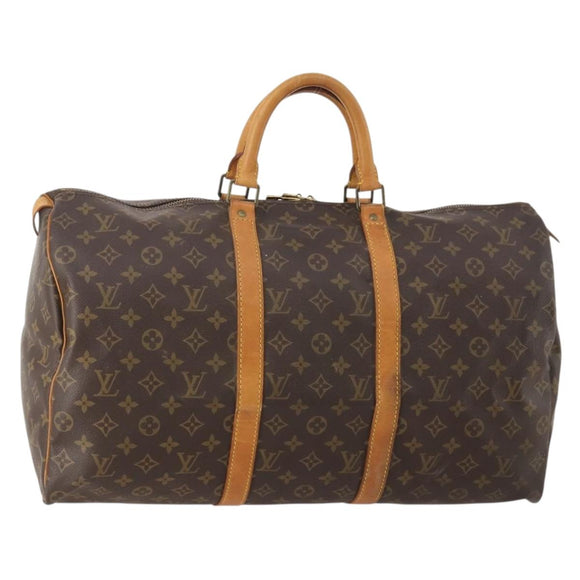 LOUIS VUITTON Monogram Keepall 50 Boston Bag M41426 LV Auth 177182A