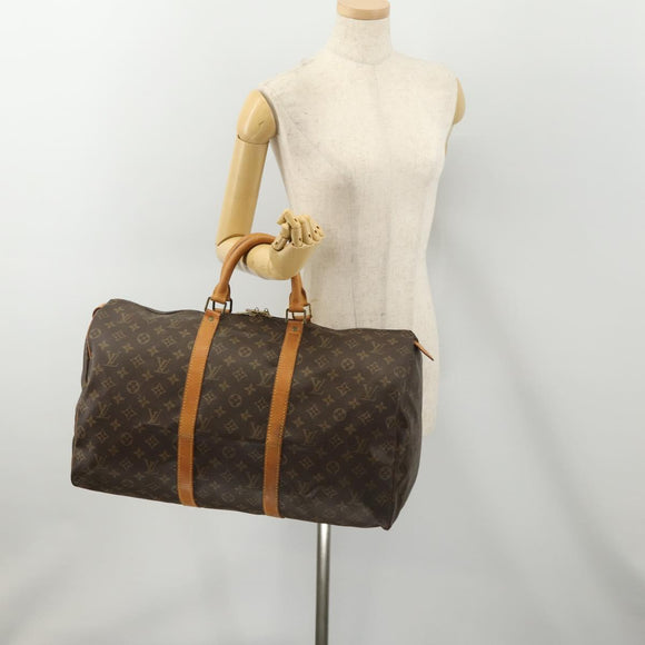 LOUIS VUITTON Monogram Keepall 50 Boston Bag M41426 LV Auth 177182A