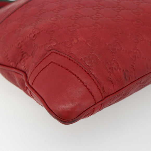 GUCCI GG Canvas Guccissima WebSherry Line Bag Leather Red 193715 Auth 177192A