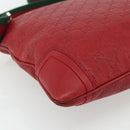 GUCCI GG Canvas Guccissima WebSherry Line Bag Leather Red 193715 Auth 177192A-13