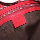 GUCCI GG Canvas Guccissima WebSherry Line Bag Leather Red 193715 Auth 177192A-16