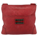 GUCCI GG Canvas Guccissima WebSherry Line Bag Leather Red 193715 Auth 177192A-2