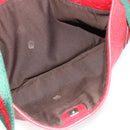 GUCCI GG Canvas Guccissima WebSherry Line Bag Leather Red 193715 Auth 177192A-22