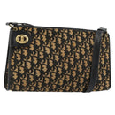 Christian Dior Trotter Canvas Shoulder Bag Navy Gold Auth 177193A-1