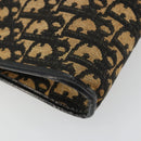Christian Dior Trotter Canvas Shoulder Bag Navy Gold Auth 177193A-11