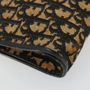 Christian Dior Trotter Canvas Shoulder Bag Navy Gold Auth 177193A-13