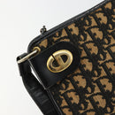 Christian Dior Trotter Canvas Shoulder Bag Navy Gold Auth 177193A-14