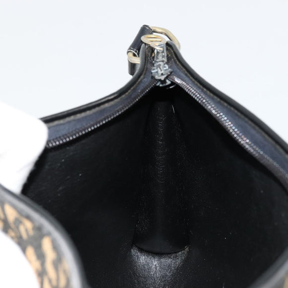 Christian Dior Trotter Canvas Shoulder Bag Navy Gold Auth 177193A