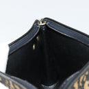 Christian Dior Trotter Canvas Shoulder Bag Navy Gold Auth 177193A-19