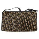 Christian Dior Trotter Canvas Shoulder Bag Navy Gold Auth 177193A-3