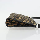 Christian Dior Trotter Canvas Shoulder Bag Navy Gold Auth 177193A-4