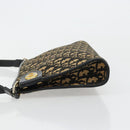 Christian Dior Trotter Canvas Shoulder Bag Navy Gold Auth 177193A-5
