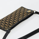 Christian Dior Trotter Canvas Shoulder Bag Navy Gold Auth 177193A-6