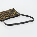 Christian Dior Trotter Canvas Shoulder Bag Navy Gold Auth 177193A-7