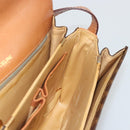 CELINE Macadam Canvas Horse Carriage Bag PVC Leather Brown Gold Auth 177195A-19