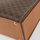CELINE Macadam Canvas Hand Bag PVC Leather Brown Gold Auth 177206A-10