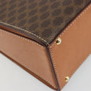 CELINE Macadam Canvas Hand Bag PVC Leather Brown Gold Auth 177206A-13