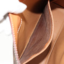 CELINE Macadam Canvas Hand Bag PVC Leather Brown Gold Auth 177206A-22