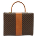 CELINE Macadam Canvas Hand Bag PVC Leather Brown Gold Auth 177206A-3
