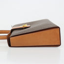 CELINE Macadam Canvas Hand Bag PVC Leather Brown Gold Auth 177206A-5