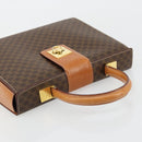 CELINE Macadam Canvas Hand Bag PVC Leather Brown Gold Auth 177206A-6