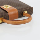 CELINE Macadam Canvas Hand Bag PVC Leather Brown Gold Auth 177206A-7