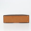CELINE Macadam Canvas Hand Bag PVC Leather Brown Gold Auth 177206A-9