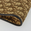 Christian Dior Trotter Canvas Umhängetasche Beige Gold Auth 177208-11