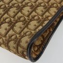 Christian Dior Trotter Canvas Umhängetasche Beige Gold Auth 177208-12