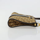 Christian Dior Trotter Canvas Umhängetasche Beige Gold Auth 177208-4