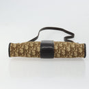 Christian Dior Trotter Canvas Umhängetasche Beige Gold Auth 177208-9