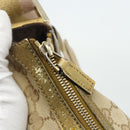 GUCCI GG Canvas Sherry Line Shoulder Bag Beige Gold 181092 Auth 177211A-15