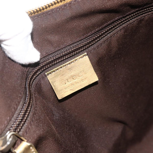 GUCCI GG Canvas Sherry Line Shoulder Bag Beige Gold 181092 Auth 177211A