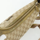 GUCCI GG Canvas Sherry Line Shoulder Bag Beige Gold 181092 Auth 177211A-6