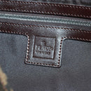 FENDI Zucca Canvas Mamma Baguette Shoulder Bag Black Brown Auth 177212SAV-21