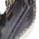 FENDI Zucca Canvas Mamma Baguette Shoulder Bag Black Brown Auth 177212SAV-10