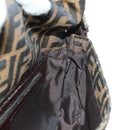 FENDI Zucca Canvas Mamma Baguette Shoulder Bag Black Brown Auth 177212SAV-22