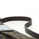 FENDI Zucca Canvas Mamma Baguette Shoulder Bag Black Brown Auth 177212SAV-14