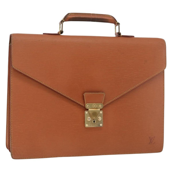 LOUIS VUITTON Epi Serviette Conseiller Briefcase Zipangu Gold M54428 Auth 177213