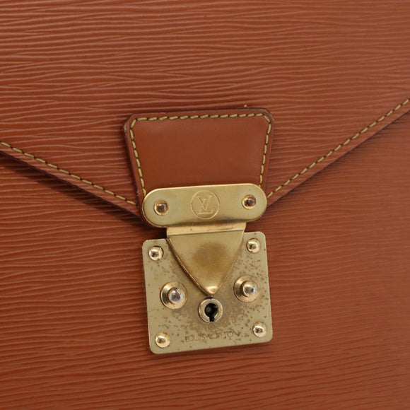 LOUIS VUITTON Epi Serviette Conseiller Briefcase Zipangu Gold M54428 Auth 177213