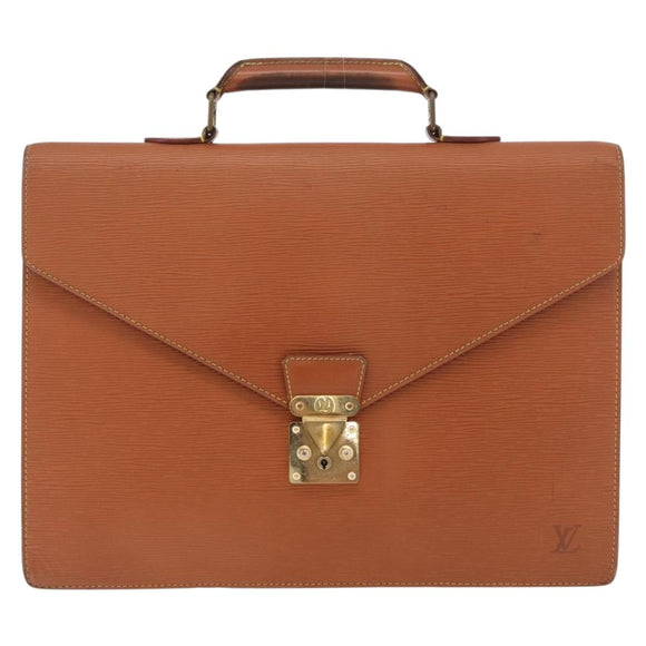 LOUIS VUITTON Epi Serviette Conseiller Briefcase Zipangu Gold M54428 Auth 177213