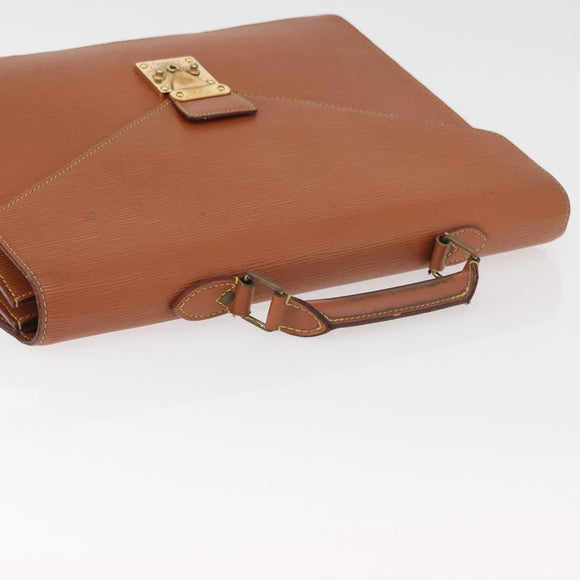 LOUIS VUITTON Epi Serviette Conseiller Briefcase Zipangu Gold M54428 Auth 177213