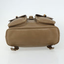 GUCCI Bamboo Backpack Leather Beige Gold 003 1998 0016 Auth 177214-11