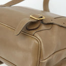 GUCCI Bamboo Backpack Leather Beige Gold 003 1998 0016 Auth 177214-14
