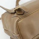 GUCCI Bamboo Backpack Leather Beige Gold 003 1998 0016 Auth 177214-15