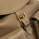 GUCCI Bamboo Backpack Leather Beige Gold 003 1998 0016 Auth 177214-17